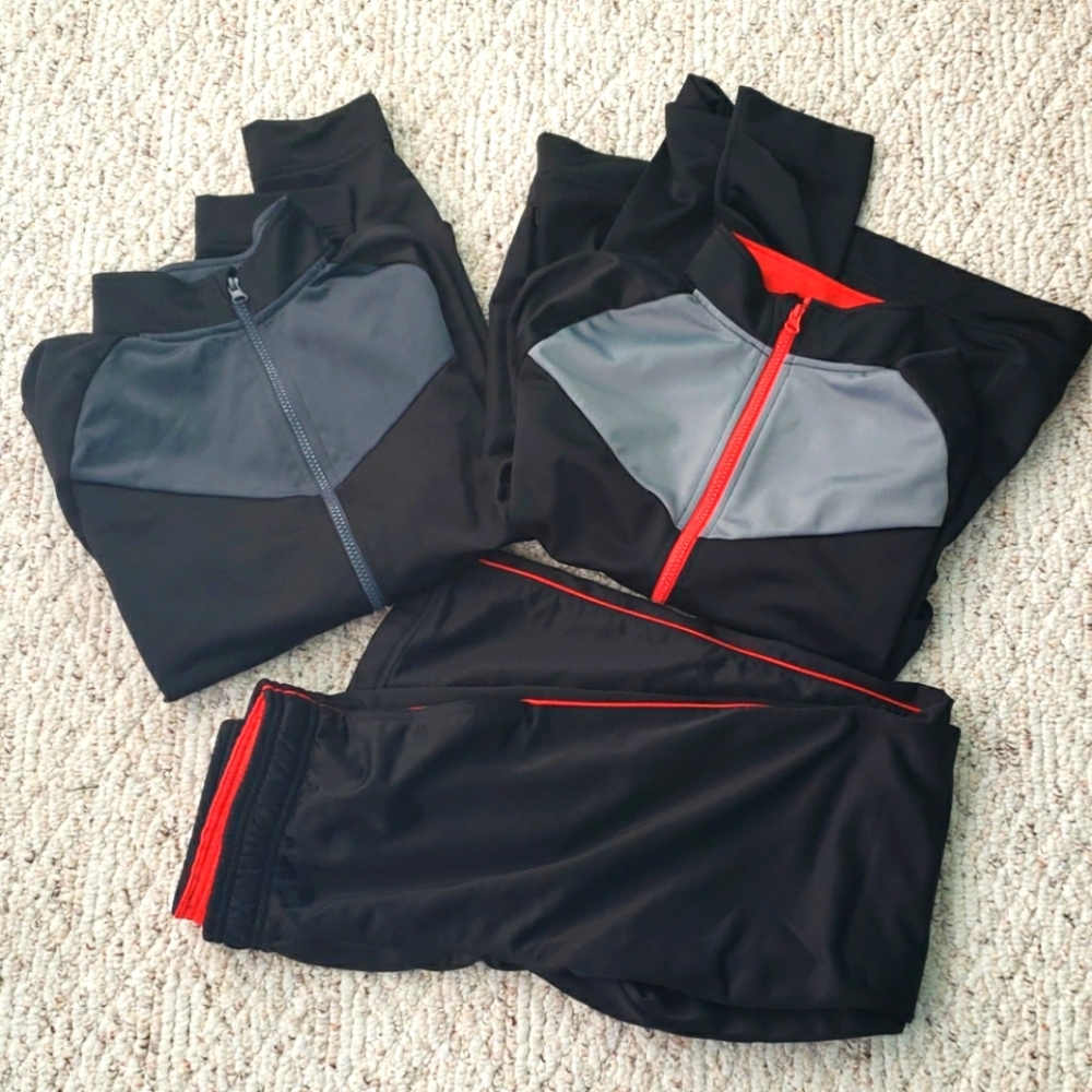 2 Zip Up Hoodies and Matching Athletic Pants